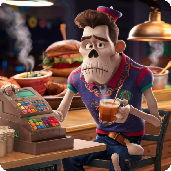 Cashier before LivingMenu integration